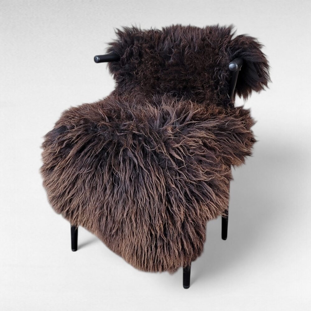 Squishy Supple Plush Large Lofty Brown Sheepskin 48" x 30"